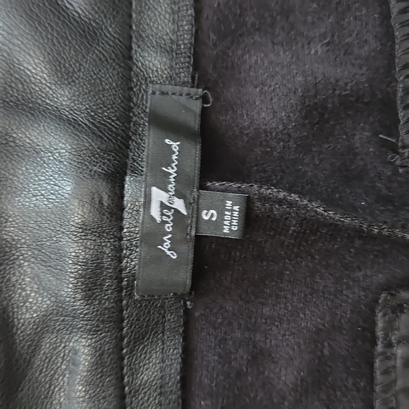 Madewell Faux Leather Pant Cropped High Rise Straight Wide Leg - Picture 4 of 9